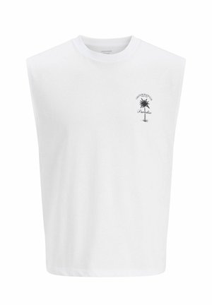 Jack & Jones, TANK TOP BACKPRINTET TANK TOP - Débardeur - bright white