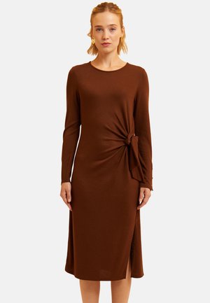 Robe en jersey - caramel brown