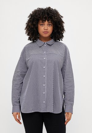 CARKARIN STRIPE DECO SHIRT  - Button-down blouse - bright white/navy