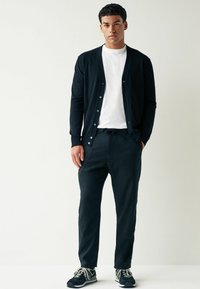 Next REGULAR FIT LINEN STRAIGHT LEG DRAWSTRING - Chino - black