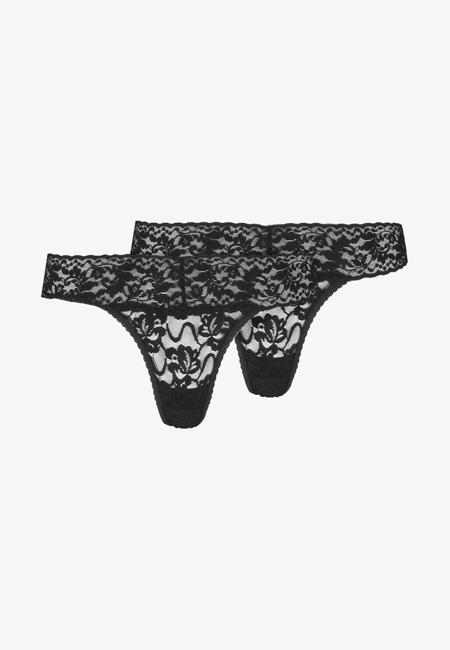 THONG 2 PACK - G-strenge - black