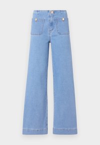 ONLMADELINE WIDE POCKET - Wide leg - light blue denim