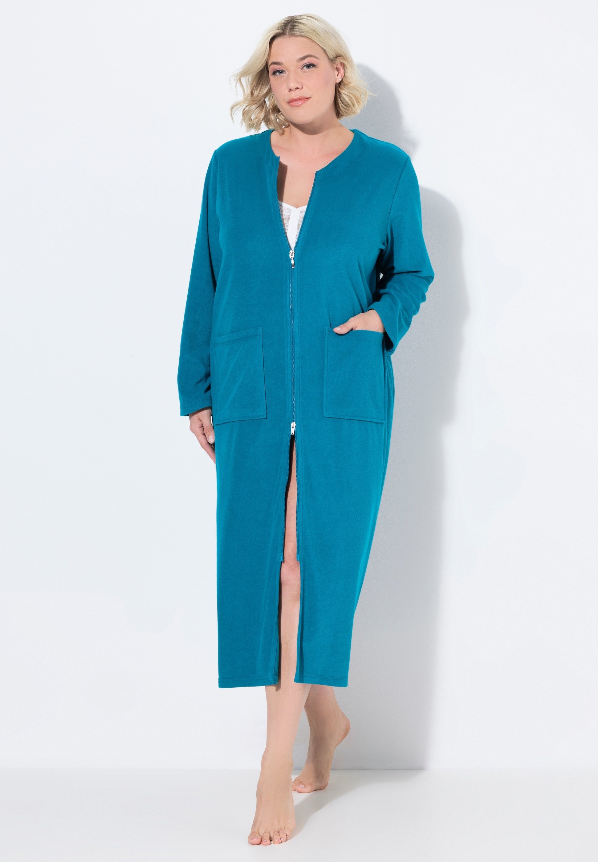 Ulla Popken GRANDES TAILLES Dressing gown lagoon green/green