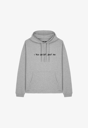 I TOLD CHATGPT ABOUT YOU EMBROIDERY - Sweat à capuche - mottled grey