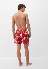 s.Oliver MIT ALLOVER-PRINT - Badeshorts - preiselbeere