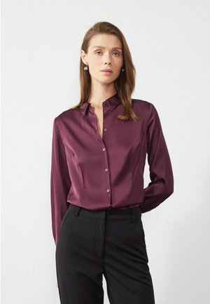 Anna Field Blúzka so zapínaním na gombíky - dark purple