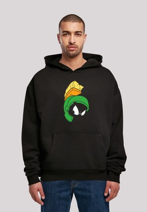 PREMIUM MARVIN THE MARTIAN FACE ULTRA HEAVY OVERSIZE - Kapuzenpullover - black