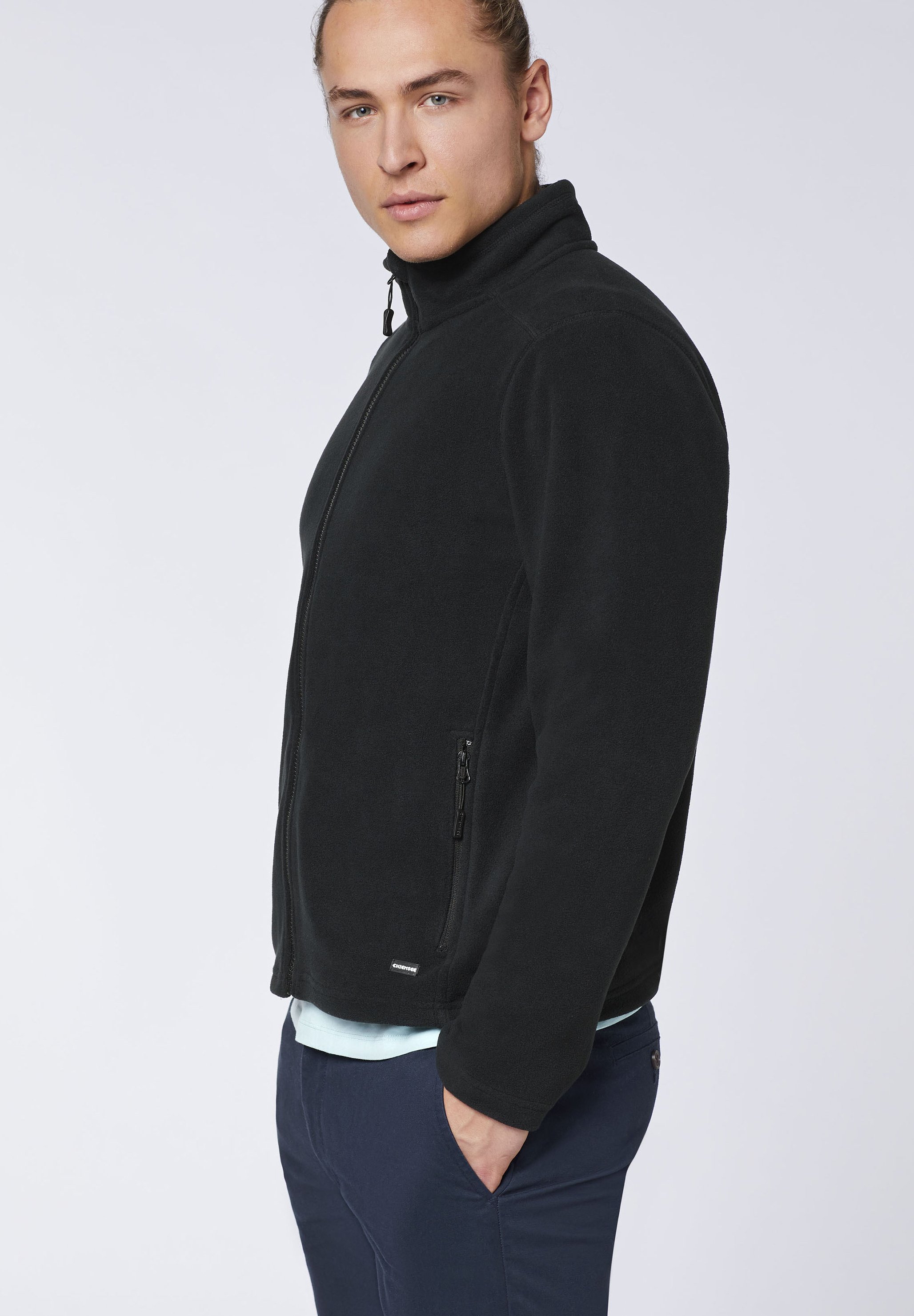 Chiemsee Fleece jacket - black beauty/black - Zalando