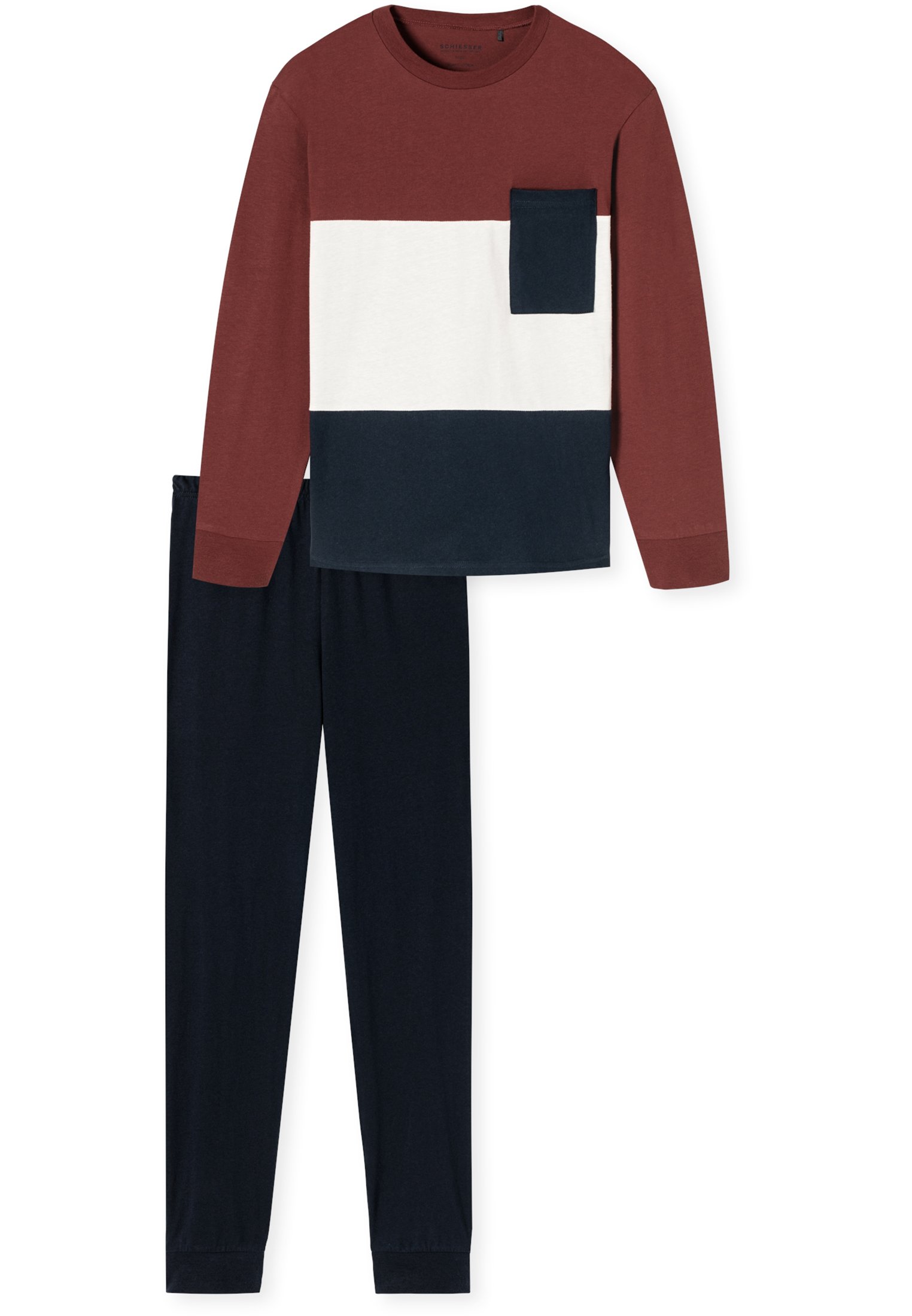 Schiesser Damen Sweatshirt Pyjamaunterteil – Braun, Größe 38, Weich, Mit Taschen