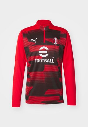 Puma AC MILAN PREMATCH 1/4 ZIP - Klubbkläder - for all time red/black