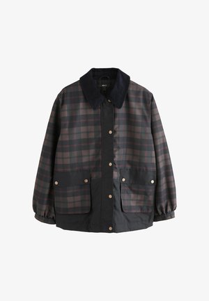 Next, CORD COLLAR HERITAGE TRENCH COAT - Kerge jope - brown navy check