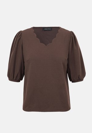 Anna Field, SCALLOP DETAIL - Blouse - chocolate brown