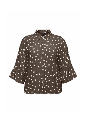Vero Moda Curve, SHIRT VMCELISA SHIRT - Nööpidega pluus - chocolate martini
