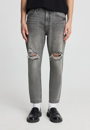 CON STRAPPI - Jeans Tapered Fit - grigio denim