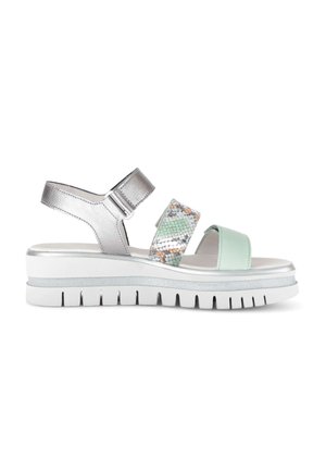 Sandalen met plateauzool - glacier steel