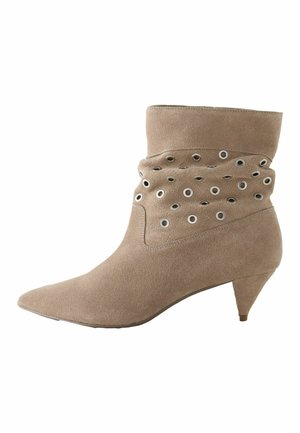 Cowboy-/Bikerstiefelette - neutral suede