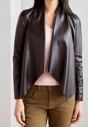 Imitatieleren jas - black