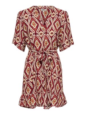ONLY, DRESS ONLANTONIA SHORT DRESS - Robe de jour - brick red
