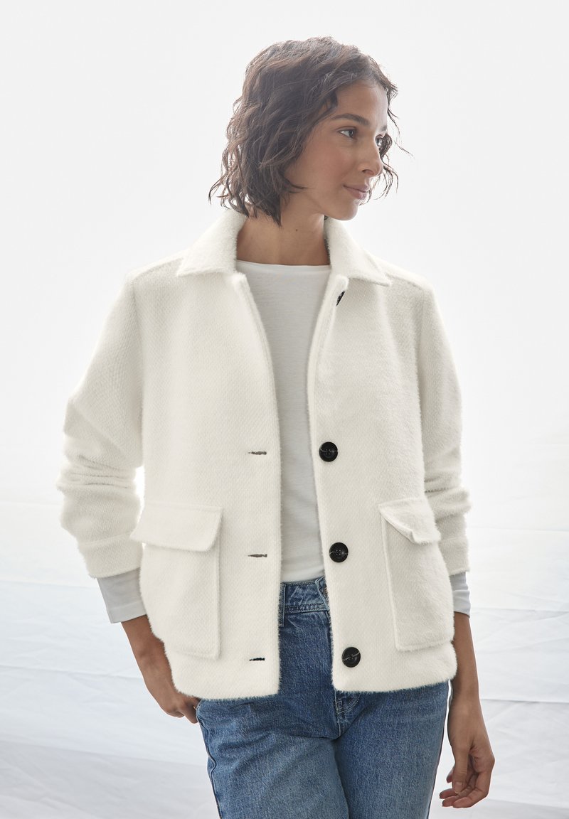 Champ Fleecejacke Weiß/grau – Malerjacke S-4XL,  Produktbild-Vorschau 4