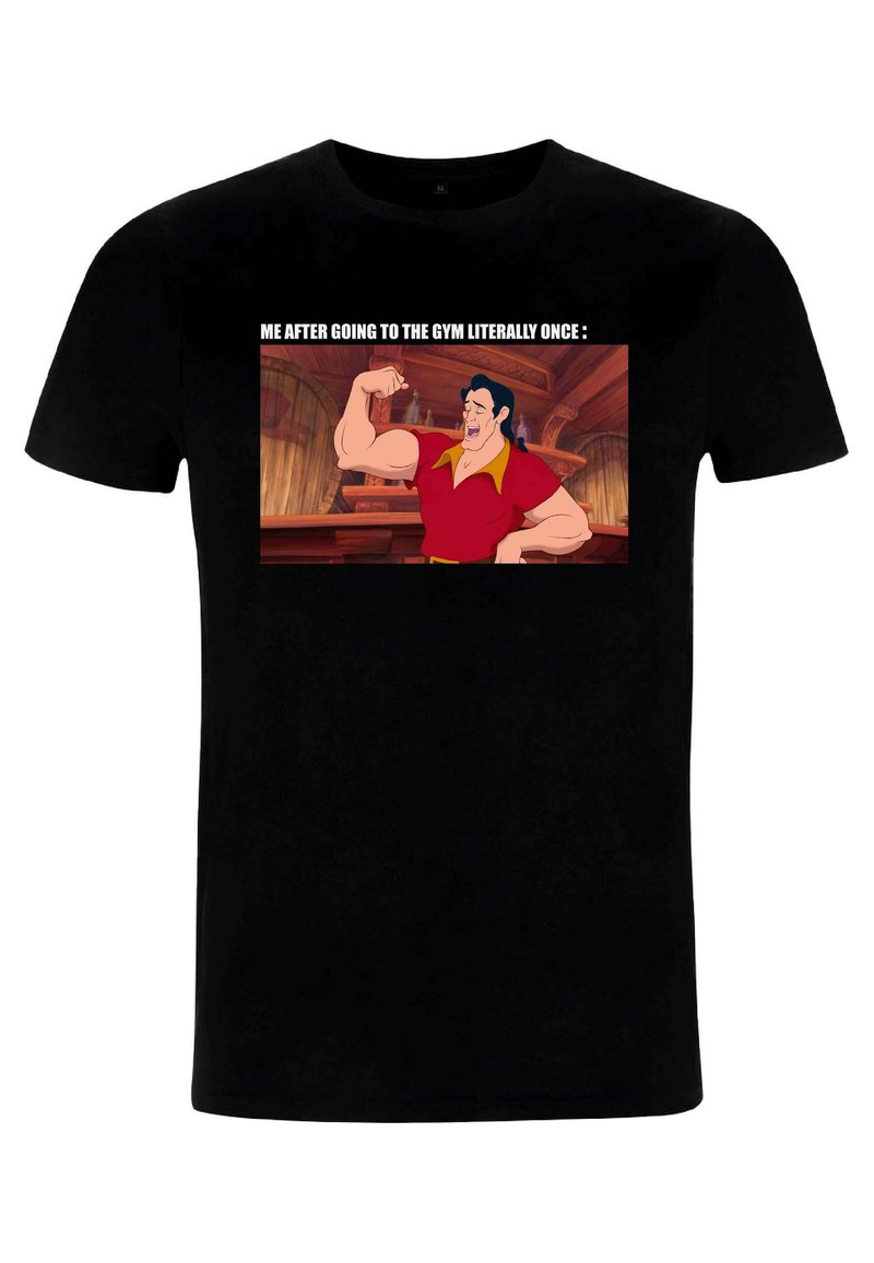 Henry Tiger BEAUTY THE BEAST GASTON GYM MEME - T-shirts print - black