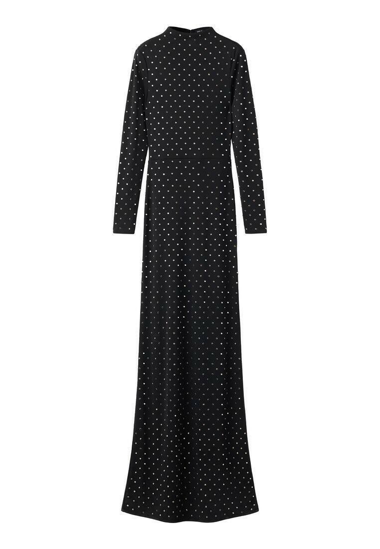 Mango Vestido largo black/negro