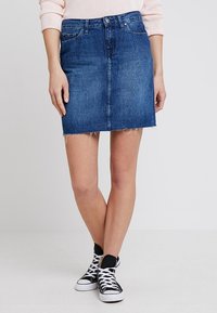 Tommy Hilfiger Áčková sukně - blue denim