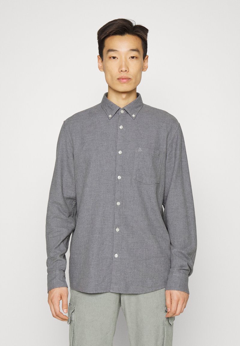Marc O'Polo BUTTON DOWN LONG SLEEVE ONE POCKET - Camisa - nordic grey melange