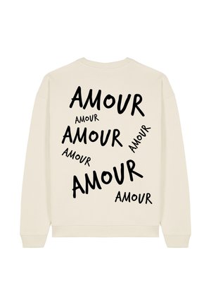 AMOUR3 BACK PRINT UNISEX - Sweatshirt - off white