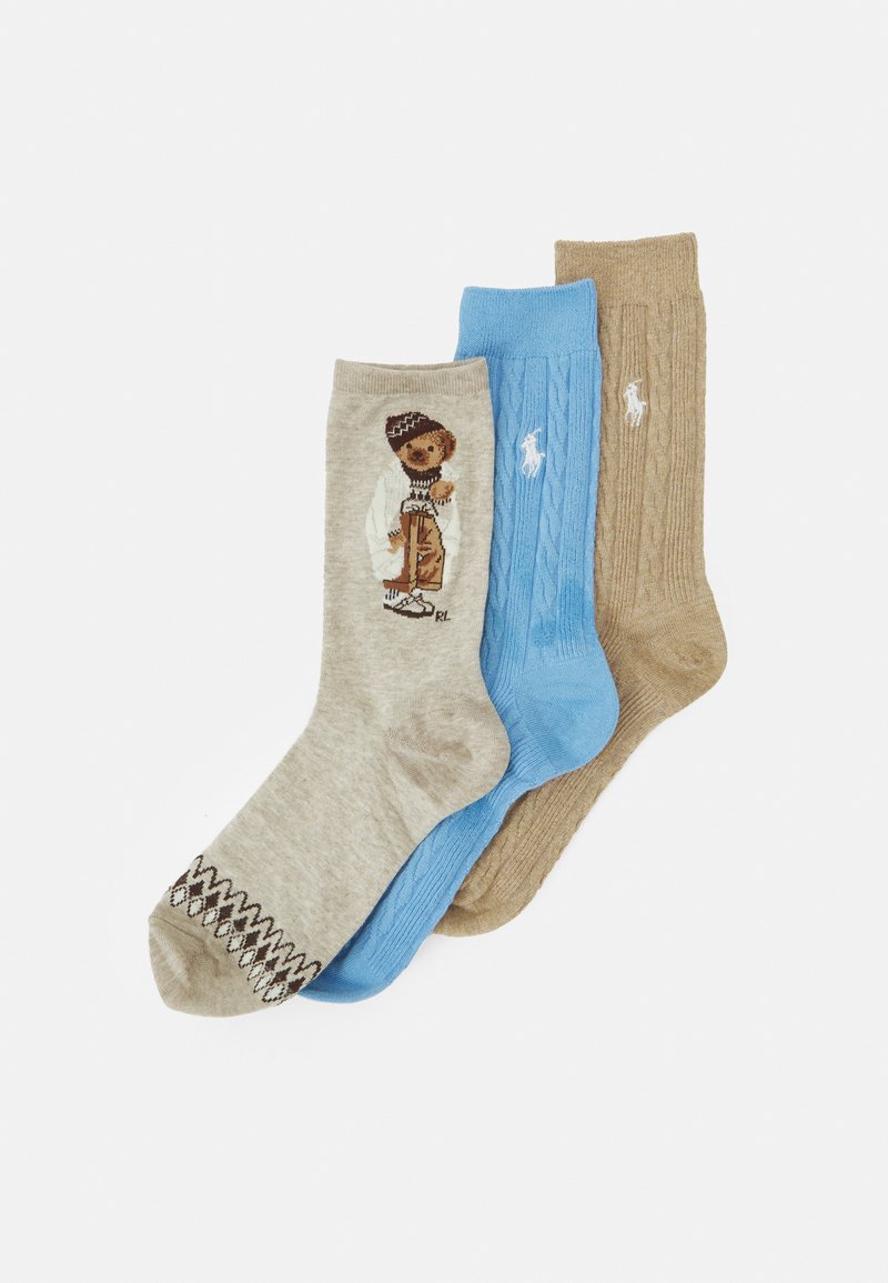 Polo Ralph Lauren BEAR CREW SOCK GIFT BOX 3 PACK Socken beige/blue