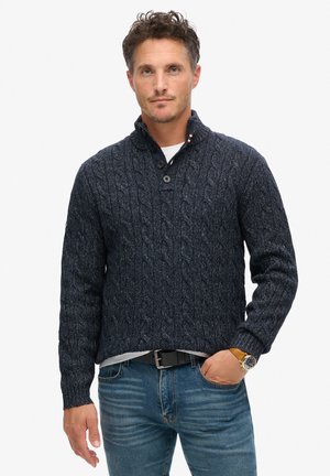Superdry CABLE - Jumper - darkest navy
