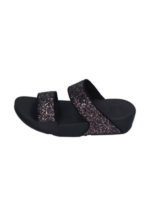 LULU MULTI-TONAL GLITTER - Badslippers - black multi