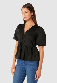 Forever New ARABELLE TIE FRONT - Pluus - black