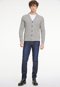 Lindbergh BUTTON - Kofta - mid grey mel