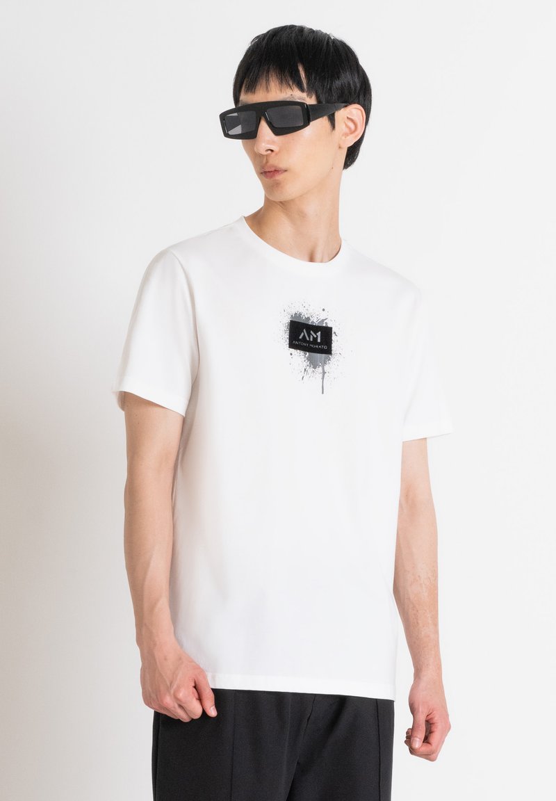 Antony Morato REGULAR FIT - Camiseta estampada - cream