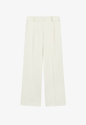 Massimo Dutti, FLOWING WIDE-LEG PANTS - Bukser - white