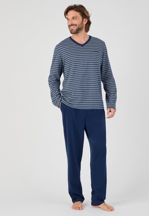 Damart SET - Pyjama - marine rayé