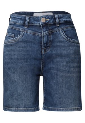 Street One Studio, HIGH WAIST JEANS SHORTS - Jeansshort - dark blue wash