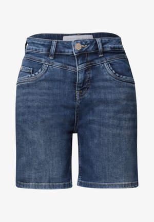Street One Studio, HIGH WAIST JEANS SHORTS - Jeansshort - dark blue wash