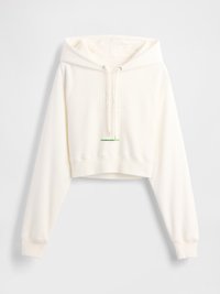 GAP STUDIO LOGO CROP HOODIE - Collegepaita - new off white