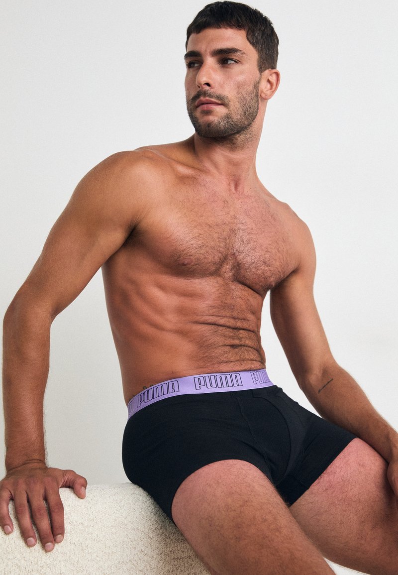 Puma MEN EVERYDAY TRUNKS 2 PACK - Uske bokserice - purple/black