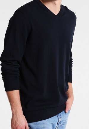 Stickad tröja - dark blue