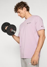 Champion ICONS CONTRAST CREWNECK - T-Shirt basic - mauve