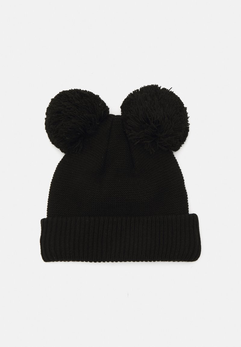 Berretto Unisex Nero Con Rivetti - Design Rock, 65% Viscosa E 35% Poliammide