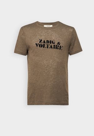 Zadig & Voltaire TOMMY  - T-shirt imprimé - cognac