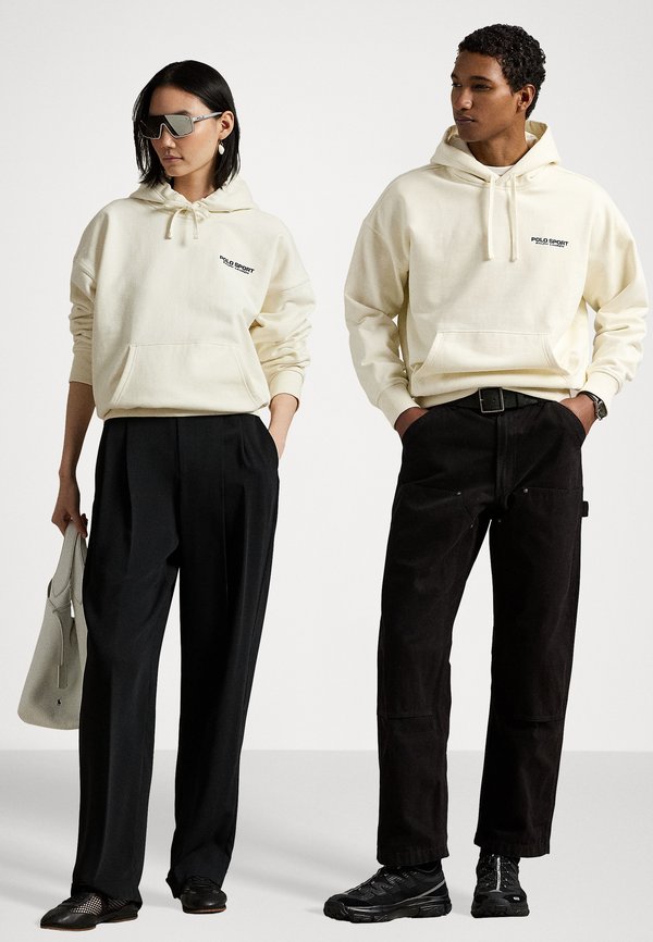 RELAXED FIT POLO SPORT HOODIE UNISEX - Sweatshirt - clubhouse cream2