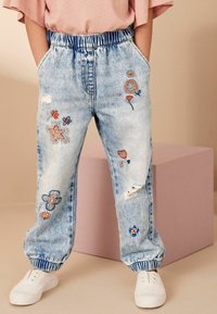 Next JOGGERS STANDARD - Jeans relaxed fit - denim lightwash embellished