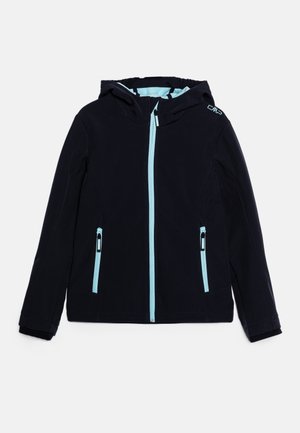 CMP KID FIX HOOD UNISEX - Softshell jakna - blue/anice