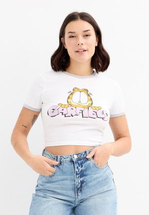 MANGA CORTA GARFIELD - Camiseta estampada - blanco