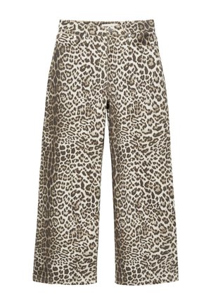 PULL&BEAR, MID-WAIST ANIMAL PRINT - BAGGY JEANS - Jean baggy - brown