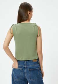 Koton V NECK TANK - Top - khaki
